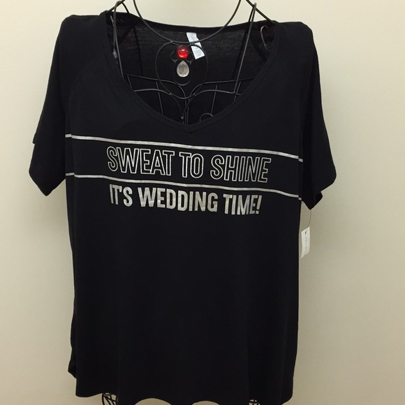Bridesmaid Sweat To Shine Wedding Time T-Shirt 1X - Picture 1 of 4